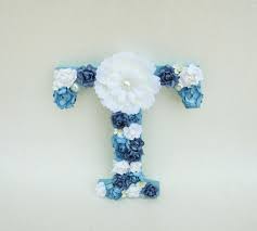 Pin By Preciousgiftsbydiane On Another Favorite Letter T In 2020 Floral Letters Flower Letters Nursery Wall Decor