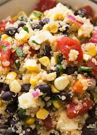 Mexican Quinoa Salad With Black Beans Corn Tomatoes And Cheese Simplyrecipes Com Recipe Mexican Quinoa Salad Tomato Recipes Quinoa Salad