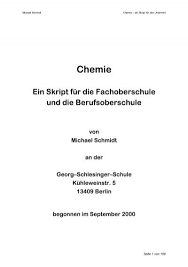 Keine rechte um hier kommentare zu schreiben. Chemie Skript Fur Die Berufsoberschule Cumschmidt De