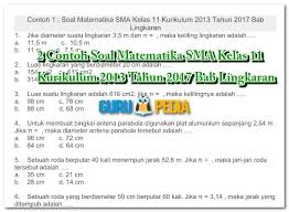 2 Contoh Soal Matematika Sma Kelas 11 Kurikulum 2013 Tahun 2017 Bab Lingkaran Dapat Digunakan Sebagai Acuan Untuk Membuat N Matematika Sma Matematika Kurikulum