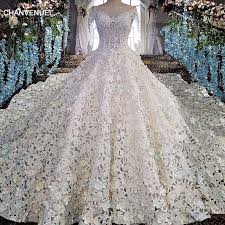 Ls00152 Luxury Wedding Dress For Bridal Beaded Ball Gown Long Sleeves Lace Wedding Gown Vestidos De N Wedding Gowns Lace Bridal Ball Gown Wedding Gowns Mermaid