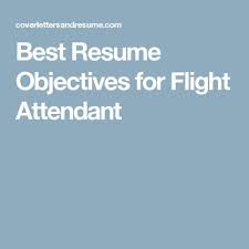 best resume objectives for flight