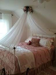 added a canopy over bed tied it to bedframe