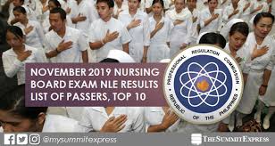 Full Results November 2019 Nle Nursing Board Exam List Of Passers Top 10 The Summit Express