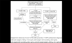 flow diagram of newborn screening for congenital adrenal