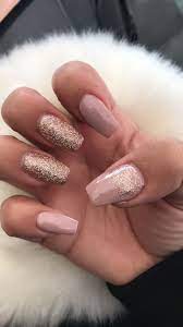 Revel salon acrylic nails led gel nails nail art. Rose Gold Nails Gold Nails Prom Gold Nail Designs Gold Nails