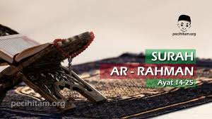 Copy advanced copy tafsirs share quranreflect bookmark. Surah Ar Rahman Ayat 14 25 Terjemahan Dan Tafsir Al Qur An Pecihitam Org