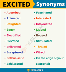 another word for excited useful list of 105 synonyms for excited in english 7esl essay writing skills english vocabulary words learn english