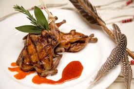 marinated grilled quail with red chile