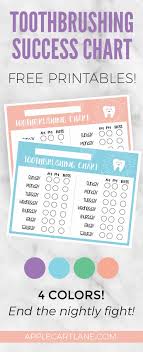 Toddler Toothbrushing Success Chart Printable Applecart Lane