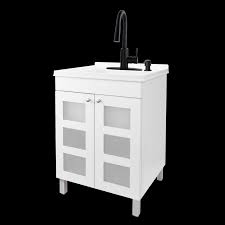 Builtin garbage can in stainless steel sinks at lowes laundry room. Utility Sink With Cabinet Utility Sink Com