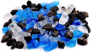 Or pair it with lava pebbles, river stones, glass, logs, or cannon fireballs. Buy Skyflame 10 Pound Blended Recycled Fire Glass And Lava Rock For Fire Pit Fireplace Landscaping Ice Clear Sea Blue Black Lava Rock Online In Hungary B07ktlg2nj