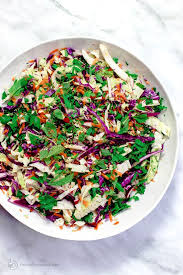Mediterranean Coleslaw And Salmon Bowls The Mediterranean Dish Mediterranean Dishes Salmon Bowl Coleslaw