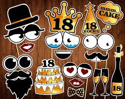 Photobooth 18th Birthday Photo Booth Props Printable Please Note This Is An Instant Download Listing No Physical Items Will Be Sent To You These Are The Perfec Birthday Photo Booths Birthday Props Funny Props