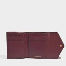 Rfid credit card holder, small leather zipper card case wallet for women. Michael Michael Kors Leather Blakely Small Card Wallet In Oxblood Calfskin In Red Lyst