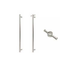 Brushed stainless steel heated towel rail. Vertical Single Bar Heated Towel Rail Round Brushed Stainless Steel Towel Rails Forme Bathroom Collection