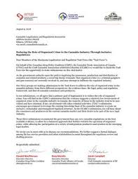 It is usually sent accompanying other documents such as a resume. Cover Letter To Government Of Canada S Task Force On Marijuana Legalization And Regulation By Cannabis Trade Alliance Of Canada Issuu