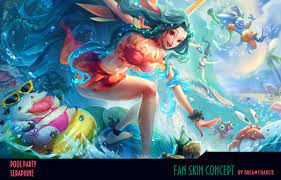 Pool Party Seraphine Prestige Edition by @jason_xiaojie. He created the  prestige edition version of @dreamcharlie 's Pool Party skin. :  r/SeraphineMains