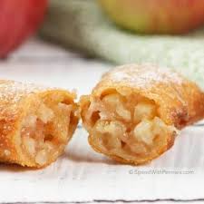 Apple Pie Egg Rolls Recipe Yummly Recipe Egg Roll Recipes Recipes Apple Recipes