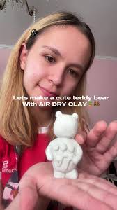 Teddy bear Part 1 #artist #arttok #fypageシ #xyzbca #airdryclay #pottery  #artistoftiktok #clayart