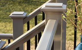 The azek posts are nice and solid and are more substantial than some of the other thinner rails we had seen when we were looking at different railings: Railing Speonk Lumber Norwich Lumber