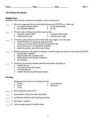 Attempt our amazing russia trivia questions and answers and it will keep you well aware of all the current happenings in russia. World History The Russian Revolution Quiz Or Study Guide Tpt