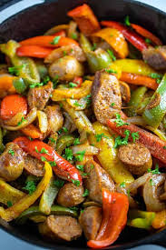 Cook sausage in pan while veggies saute in separate pan. Sausage And Peppers Recipe