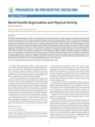 Receiving public medical assistance in minnesota means those who are residents will have access to quality and affordable care. Pdf World Health Organization And Physical Activity