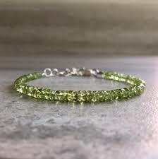 Peridot Bracelet With Extender Adjustable Sterling Silver Etsy In 2020 Peridot Bracelet Peridot Jewelry Silver Pearls