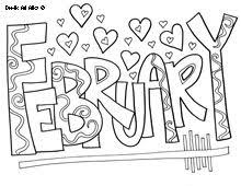 Month Coloring Pages Coloring Pages Valentine Coloring Pages February Colors