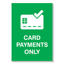 Green Card Payments Only Poster A2 Size Keep2m