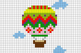 Hot Air Balloon Pixel Art Tiny Cross Stitch Simple Cross Stitch Cross Stitch Patterns