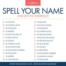Spell Your Name Do The Workout Workout Names Spell Your Name Workout Spell Your Name