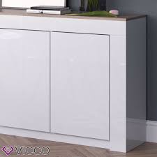 Er ist damit ideal geeignet als korpus in betonoptik, front in betonoptik und weiß. Vicco Sideboard Milan Kommode Schrank Sonoma Eiche Weiss Fernsehschrank Tv Mobel Kuche Haushalt Wohnen