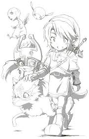 Link Midona Coloriage Zelda Dessin Zelda Coloriage Pokemon