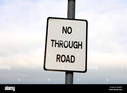 No through road sign hi-res stock photography and images - Alamy
