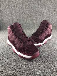Men's shoes leather, large size. New Retro 11 Velvet Heiress Flower Pattern Men Basketball Shoes 11s Velvet Wine Red Night Maroon Sports Sneakers With Shoes Box From Shoeske 220 73 Dhgate Com