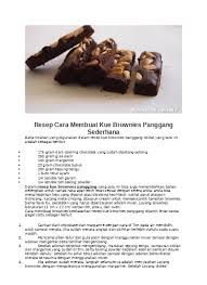 Cara membuat brownies panggang coklat panggang: Resep Cara Membuat Kue Brownies Panggang