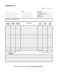 Blank Packing List Template Download In Microsoft Word Packing List Template Packing List Packing List For Vacation