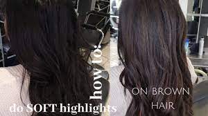 Blending gray hair with dark brown hair has never looked better! How To Do Soft Highlights On Brown Hair Youtube