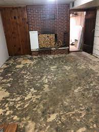 Before painting cement basement floor makeover basement house via kinggeorgehomes.com. Diy Painted Concrete Floor Hometalk