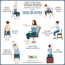 Many of the basic body mechanics of the individual postures remain the same. Most Effective Yoga Poses That You Can Do At Your Desk Or Office Top 10 Home Remedies In 2021 Office Yoga Yoga For Kids Chair Yoga