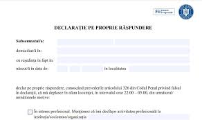 Declarația pe propria răspundere necesară pentru justificarea deplasării între localități poate fi scrisă și de mână? Hdvi0np7 8z4om