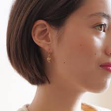 Cosse de Lin rose gold earrings