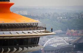 Parking is available thursday through sunday from 1:00pm to 10:00pm. Closeup Of Space Needle Observation Deck