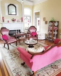 The parlor was not just a room in the house, but a room in a world apart, a reminder that life was not entirely made up of slop jars and broad axes, counting rooms and street hawkers. Victorian Style Living Room Or Parlor Victorian Pink Livingroom Interiordecor Home Heart Valentine Romant Victorian Style Living Room Home Living Room