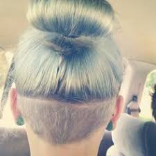 Another cool example of shaved hair goes to the fascinating and flowing back bob with one side shaved. Pin By Laura Franklin On Hair Back Of Head Shaved Half Shaved Hair Short Hair Undercut