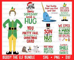 Elf Movie Quotes Image Bundle Download Svg Png Dxf Eps Ai Files Buddy Mr Narwhal Hat Legs Create Christmas Cards Tshirts Mugs Gift Tags In 2020 Elf Movie Elf Movie