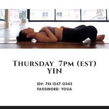 Yin Yoga On Zoom Yin Yoga Yoga Yin
