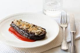 Eggplants Stuffed With Textured Soybeans Vegan Eggplant Recipes Good Meatloaf Recipe